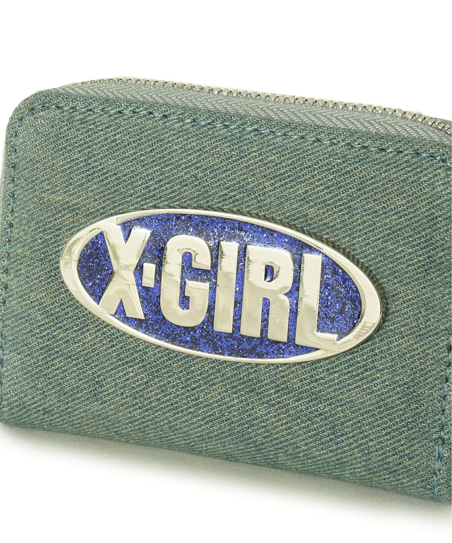 GLITTER OVAL LOGO COIN AND CARD CASE コイン